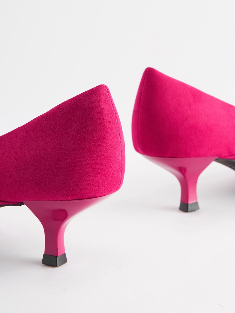 Pink Forever Comfort® Ruffle Kitten Heel Court Shoes - Image 8 of 9