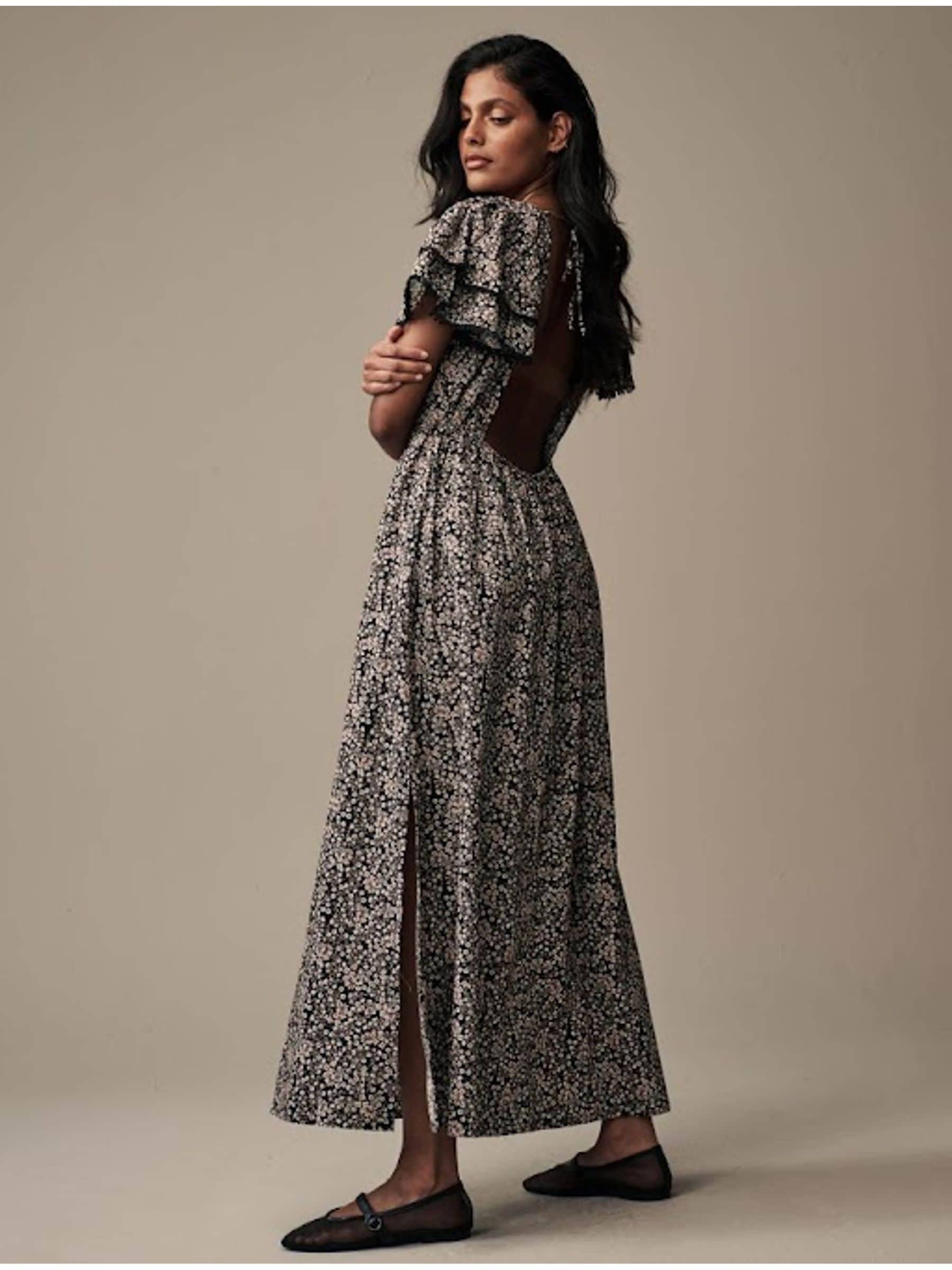 Buy Laura Ashley Black Morston Ditsy Backless Maxi Dress from Next Germany