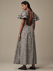 Schwarz/Morston geblümt - Laura Ashley Rückenfreies Maxikleid - Bild 3 von 6