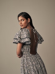 Schwarz/Morston geblümt - Laura Ashley Rückenfreies Maxikleid - Bild 6 von 6