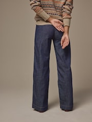Laura Ashley Indigo Blue Wide Leg Jeans - Image 3 of 4