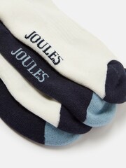Joules Men's Volley White/Blue Tennis Socks (size 7-12) - Image 5 of 5