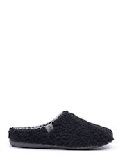 Hush Puppies Black Good Slipper Teddy Mule - Image 1 of 5