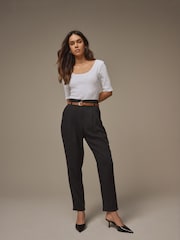 Laura Ashley Black Laura Ashley Tapered Trouser and Belt Set - Image 1 of 6