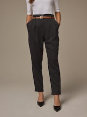 Laura Ashley Black Laura Ashley Tapered Trouser and Belt Set - Image 2 of 6