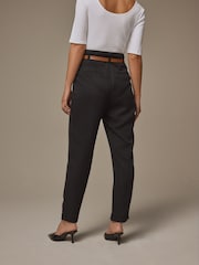 Laura Ashley Black Laura Ashley Tapered Trouser and Belt Set - Image 4 of 6