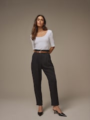 Laura Ashley Black Laura Ashley Tapered Trouser and Belt Set - Image 7 of 7