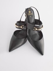 Black Forever Comfort® Leather Snaffle Heels - Image 5 of 7