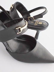 Black Forever Comfort® Leather Snaffle Heels - Image 7 of 7