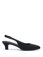 Hush Puppies Black Nahla Buckle Kitten Heels - Image 1 of 5