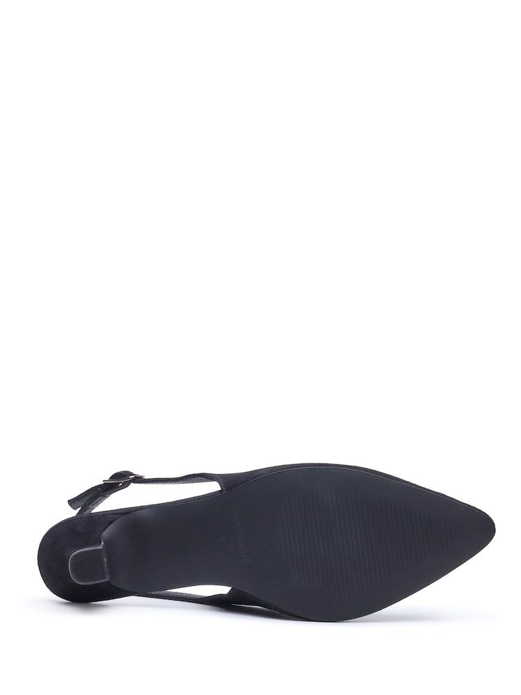 Hush Puppies Black Nahla Buckle Kitten Heels - Image 5 of 5