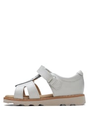 Clarks White Patent Crown Beat Sandals - Image 2 of 7