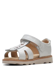 Clarks White Patent Crown Beat Sandals - Image 4 of 7
