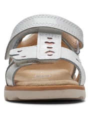 Clarks White Patent Crown Beat Sandals - Image 5 of 7