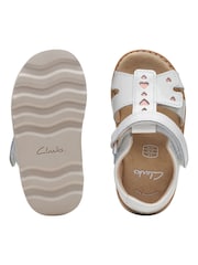 Clarks White Patent Crown Beat Sandals - Image 7 of 7