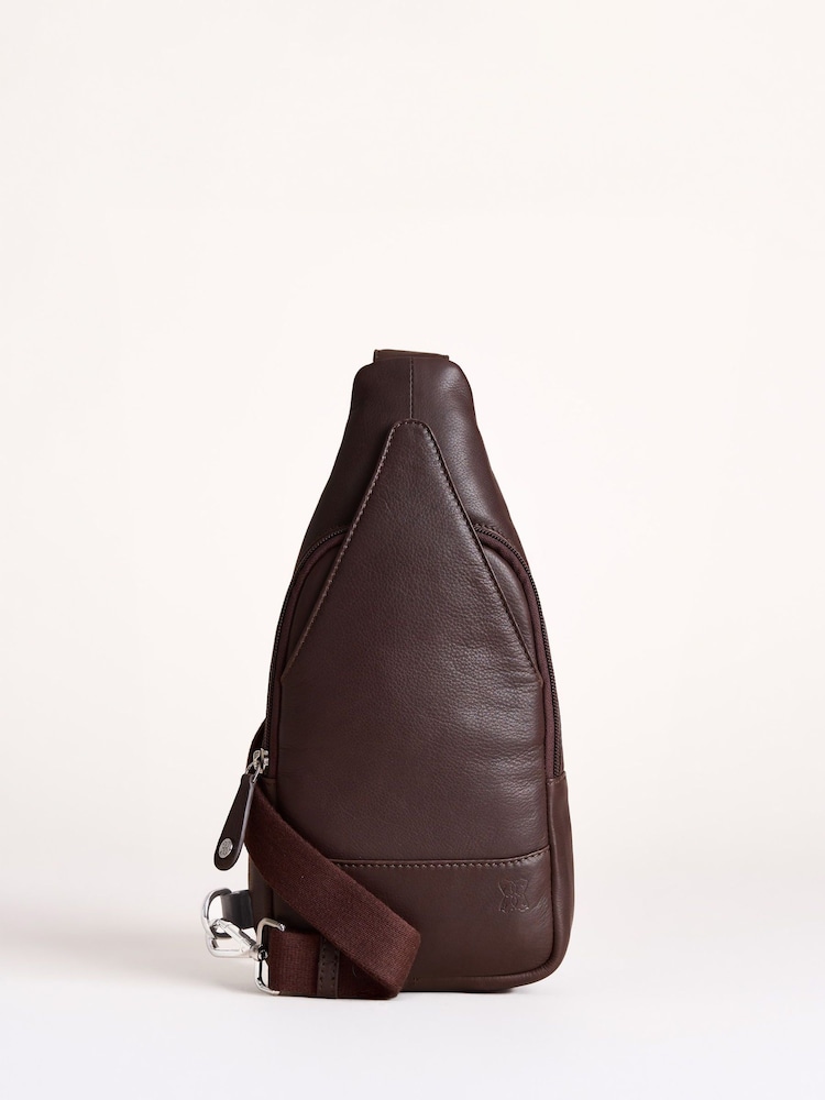 Lakeland Leather Chocolate Brown Langham Sling Backpack - Image 1 of 6 Lakeland Leather Chocolate Brown Langham Sling Backpack - Image 1 of 6