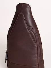 Lakeland Leather Chocolate Brown Langham Sling Backpack - Image 5 of 6