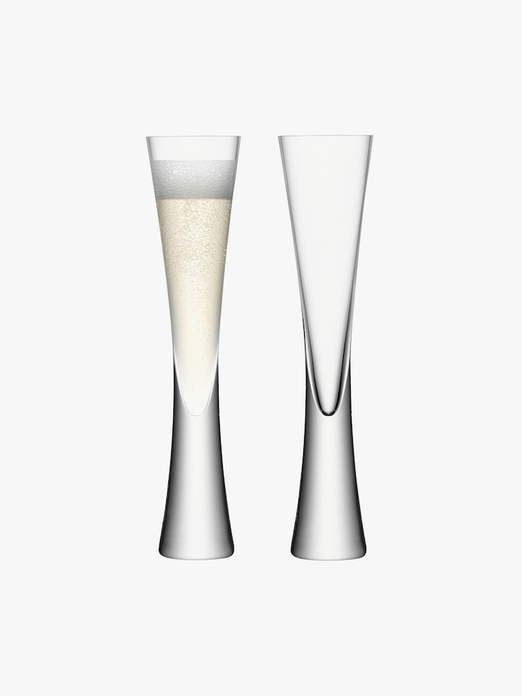 LSA International Set of 2 Glass Moya Champagne Flutes - Image 1 of 3 LSA International Set of 2 Glass Moya Champagne Flutes - Image 1 of 3
