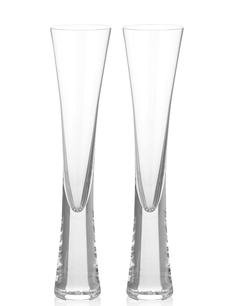 LSA International Set of 2 Glass Moya Champagne Flutes - Image 2 of 3 LSA International Set of 2 Glass Moya Champagne Flutes - Image 2 of 3