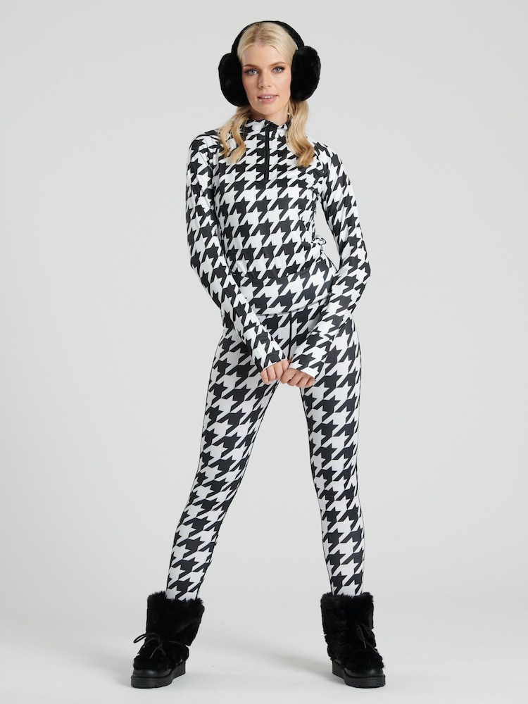 South Beach Black/White Ski Base Layer Leggings - Image 2 of 6 South Beach Black/White Ski Base Layer Leggings - Image 2 of 6