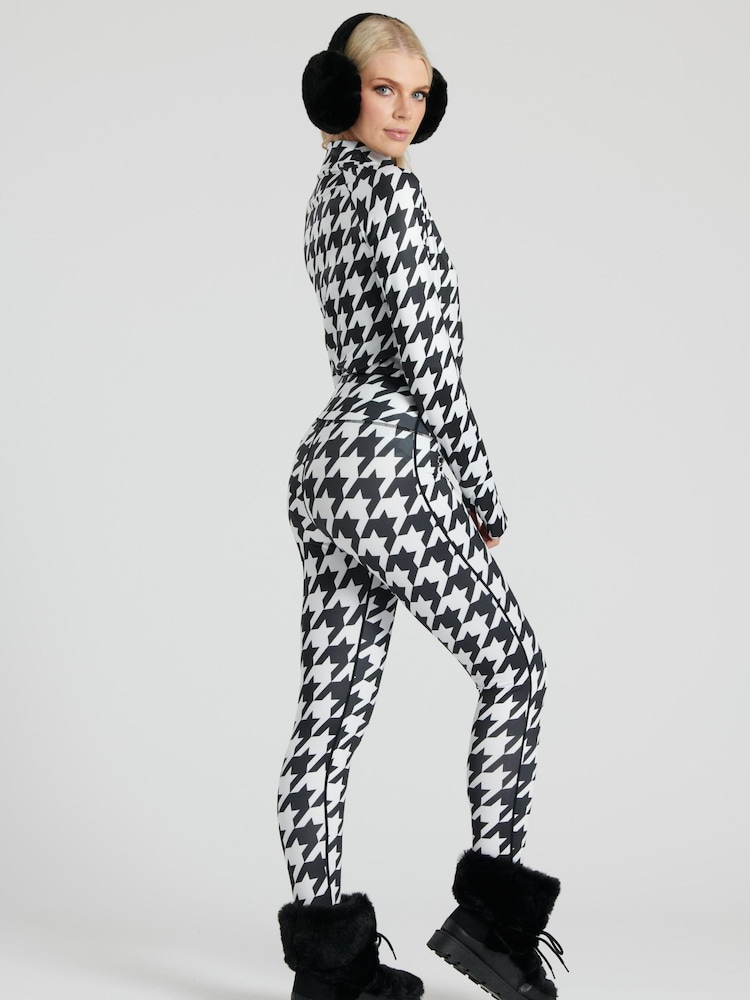 South Beach Black/White Ski Base Layer Leggings - Image 6 of 6