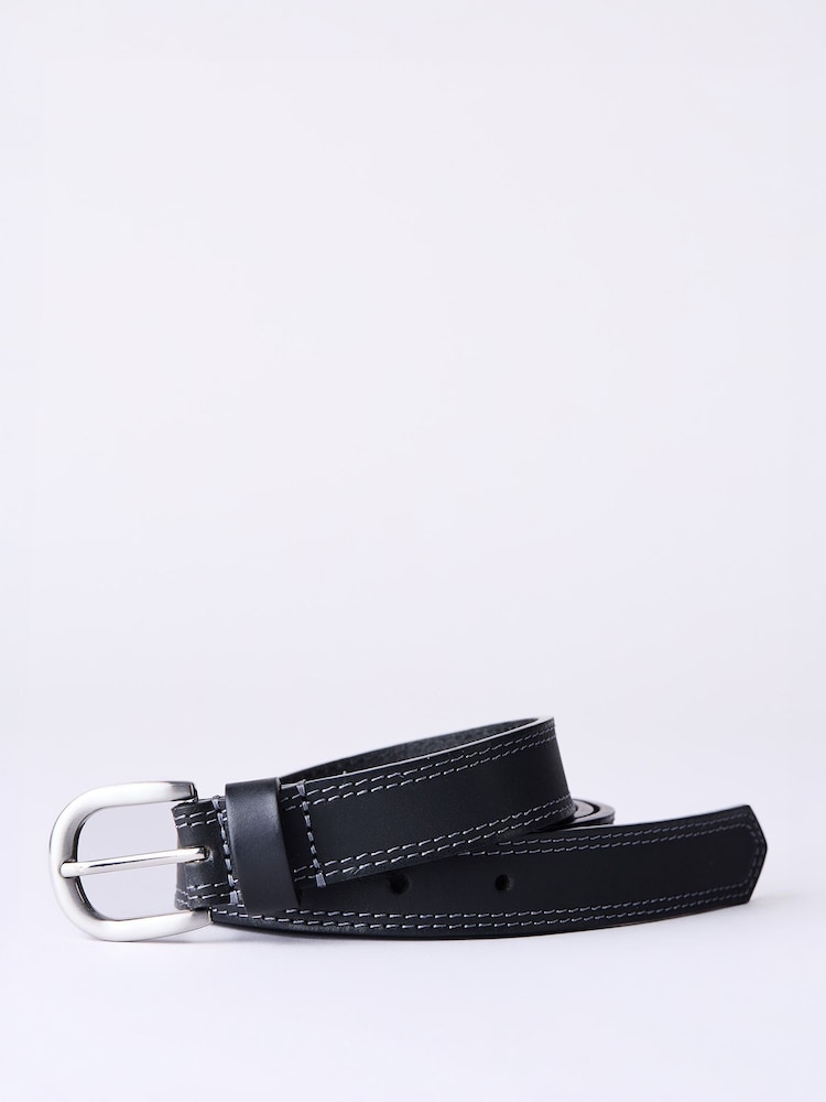 Negro - Cinturón Keisley de Lakeland Leather con doble costura - Imagen 1 de 4