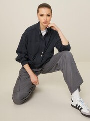 Grey Moto Pocket Detail Washed Jacket - Image 2 of 6