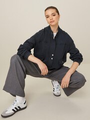 Grey Moto Pocket Detail Washed Jacket - Image 3 of 6