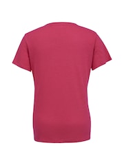 Pink - Celtic & Co. T-Shirt aus Leinen/Baumwolle mit V-Ausschnitt - Bild 3 von 5
