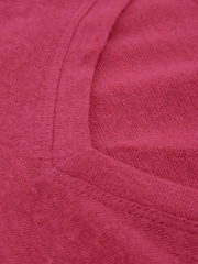Pink - Celtic & Co. T-Shirt aus Leinen/Baumwolle mit V-Ausschnitt - Bild 4 von 5