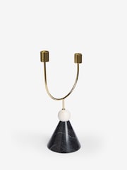 Gold Marble And Metal Taper Candle Holder - Image 5 of 6