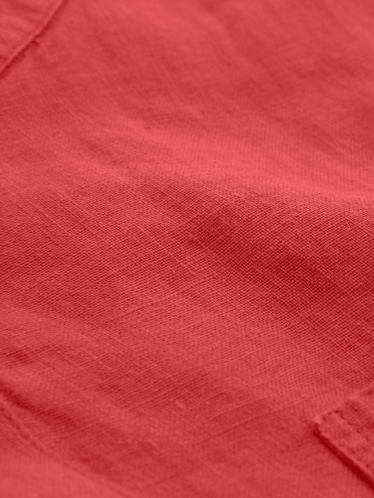 Celtic & Co. Red Linen Button Through Dress - Image 7 of 7