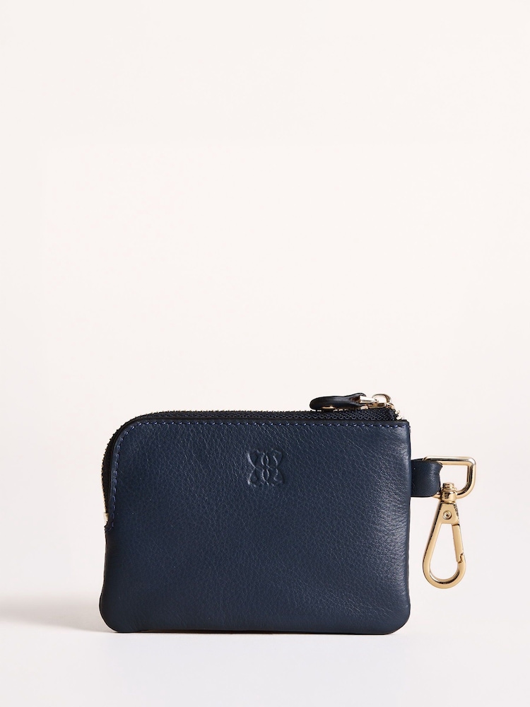 Lakeland Leather Blue Coin Keyring Purse - Image 1 of 4 Lakeland Leather Blue Coin Keyring Purse - Image 1 of 4