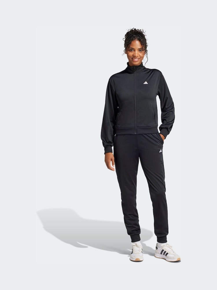 adidas Black Essentials Feel Cosy Tracksuit - Image 1 of 8