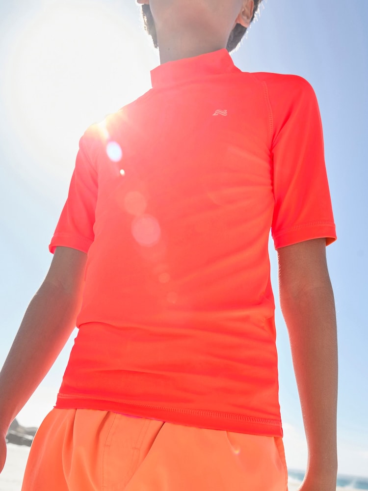 Orange Short Sleeve Sunsafe Rash Vest (1.5-16yrs) - Image 1 of 9