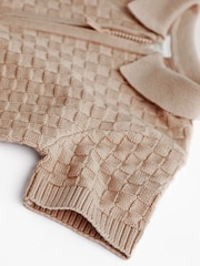 Mink Brown Knitted Top and Short Baby Set (0mths-2yrs) - Image 7 of 7