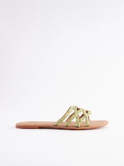 Lime Green Forever Comfort® Raffia Jewelled Mules - Image 2 of 5