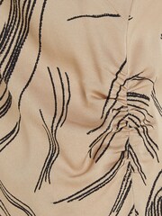 Calvin Klein Natural Surface Print Slip Dress - Image 6 of 6