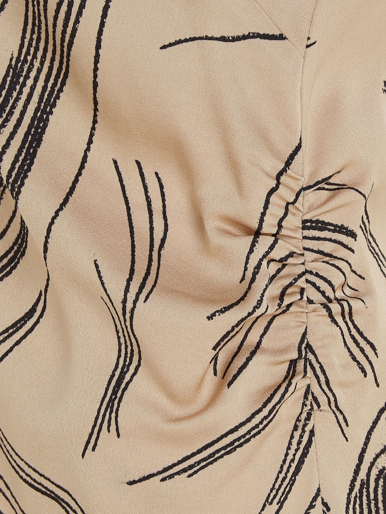 Calvin Klein Natural Surface Print Slip Dress - Image 6 of 6 Calvin Klein Natural Surface Print Slip Dress - Image 6 of 6