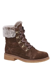 Hush Puppies Brown Florence Wide Fit Boots - Image 3 of 4