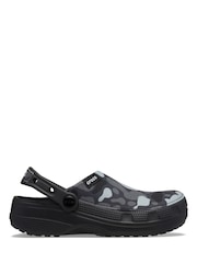 Crocs Black Classic Crafted Camo Clogs - Image 1 of 5