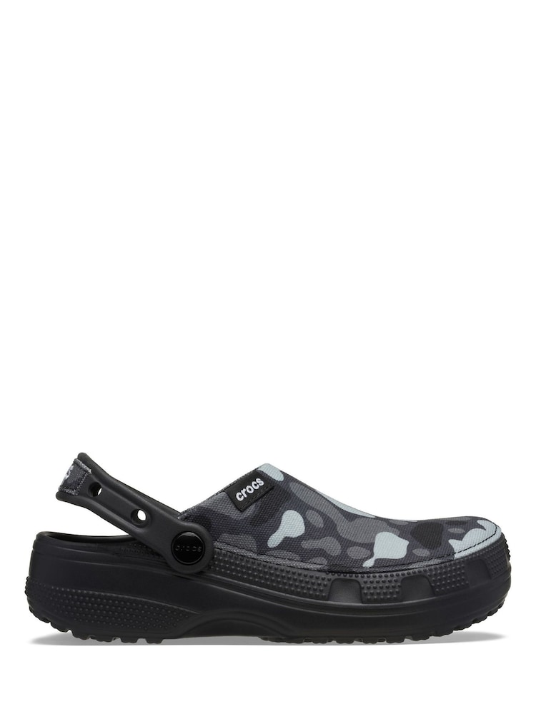 Crocs Black Classic Crafted Camo Clogs - Image 1 of 5 Crocs Black Classic Crafted Camo Clogs - Image 1 of 5