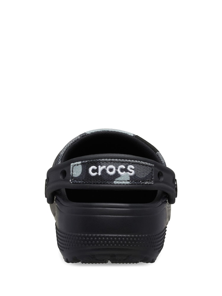 Crocs Black Classic Crafted Camo Clogs - Image 2 of 5 Crocs Black Classic Crafted Camo Clogs - Image 2 of 5