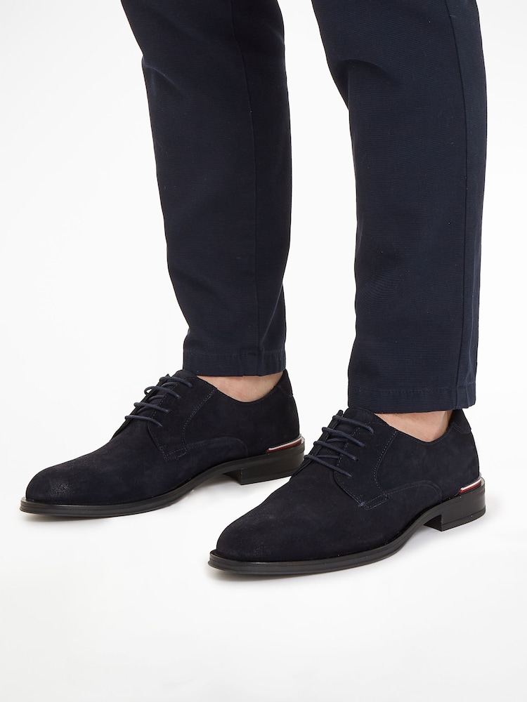 Tommy Hilfiger Blue Suede Shoes - Image 4 of 4