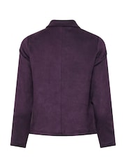 M&Co Purple Petite Faux Suede Bomber Jacket - Image 6 of 6