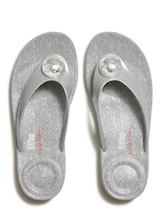 FitFlop Silver X Keith Haring Iqushion Button Flip Flops - Image 5 of 7