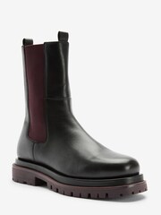 Black/Berry Red Forever Comfort® Signature Coloured Sole Chelsea Boots - Image 4 of 6