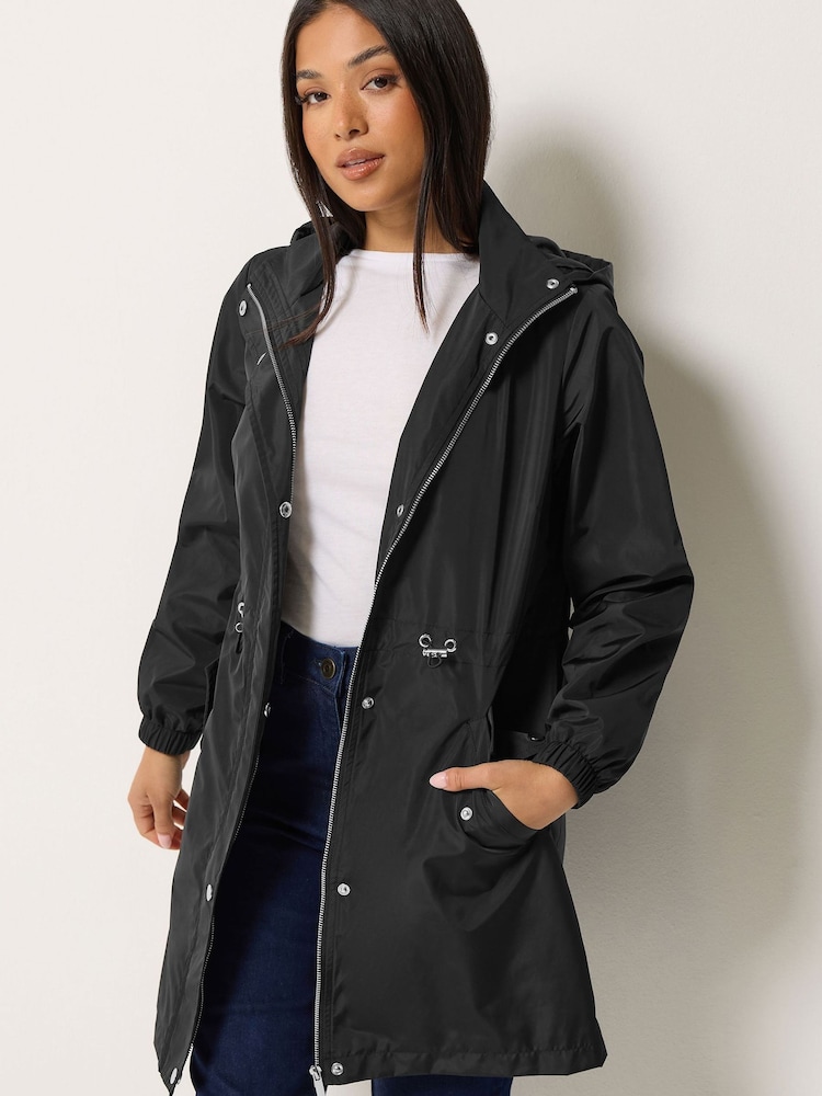 M&Co Black Petite Rain Jacket - Image 1 of 6 M&Co Black Petite Rain Jacket - Image 1 of 6