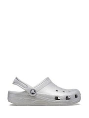 Crocs Grey Classic Toddler Glitter Clogs - Image 1 of 7