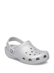 Crocs Grey Classic Toddler Glitter Clogs - Image 7 of 7